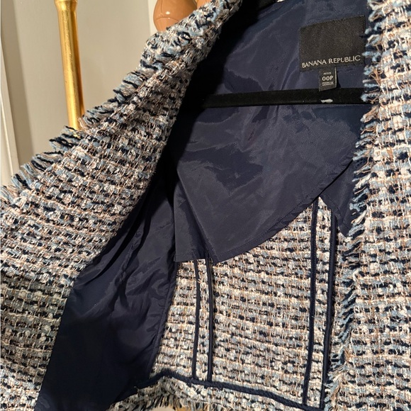 Banana Republic Collarless Tween Blazer in Coastal Blue - Picture 6 of 6